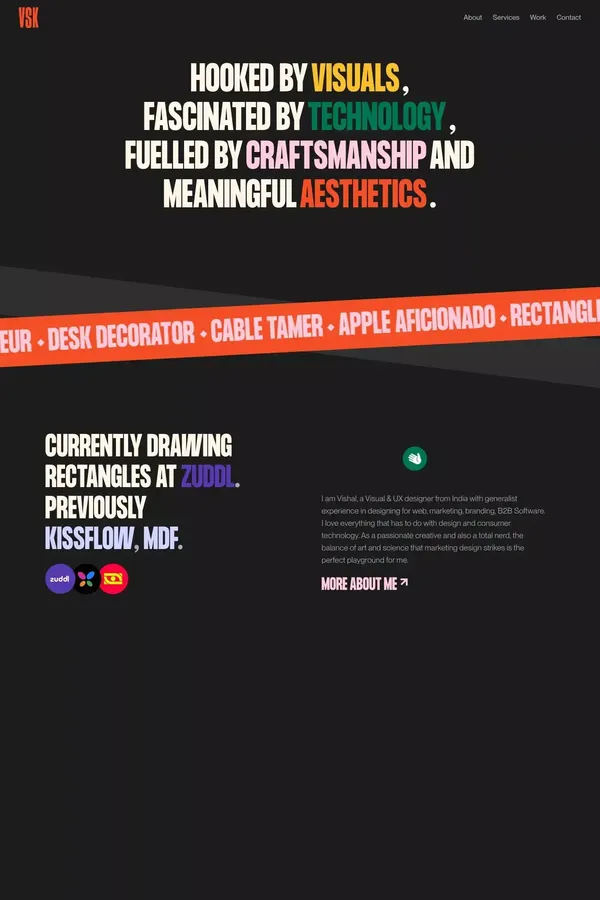 Vishal Krishna | Visual and UX Designer - website design inspiration