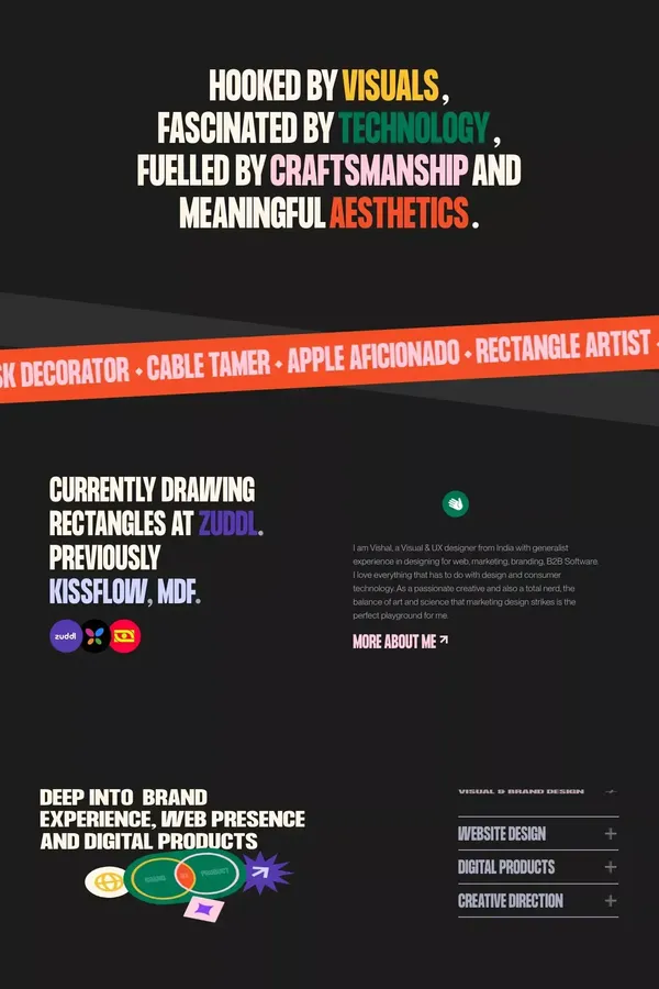 Vishal Krishna | Visual and UX Designer - Portfolio design inspiration