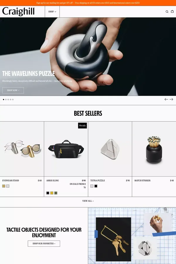 Craighill - Ecommerce design inspiration