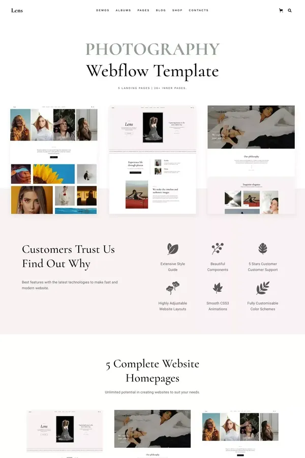 Lens - Webflow Ecommerce website template - website design inspiration