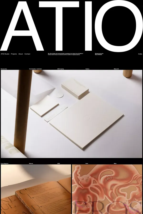 ATIO Studio - Portfolio design inspiration