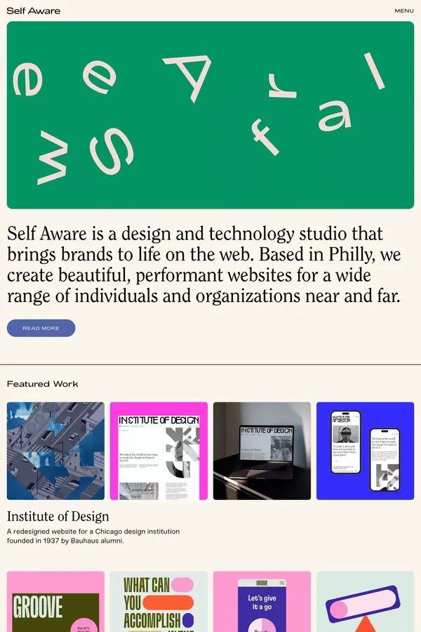 Self Aware | Design & Technology Studio - Portfolio design inspiration