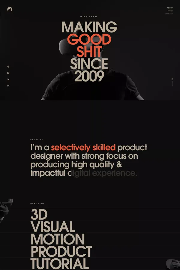 Minh Pham - Multidisciplinary Designer - Portfolio design inspiration