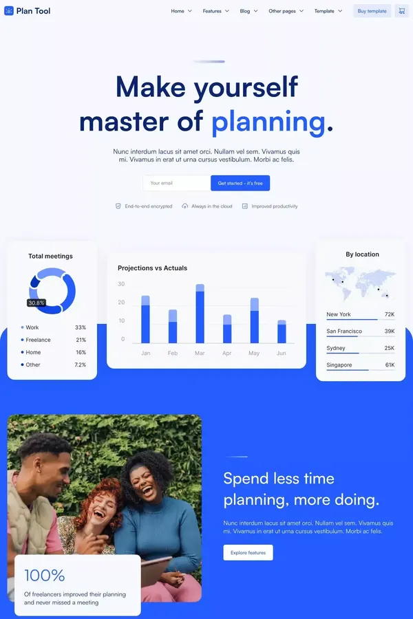 Plan Tool - Webflow Ecommerce website template - Template design inspiration