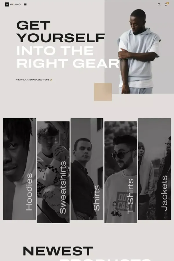 Milano - Webflow Ecommerce website template - Template design inspiration