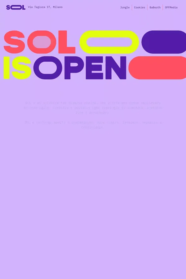 Welcome to Sol, il collettivo di comunicazione indipendente - website design inspiration