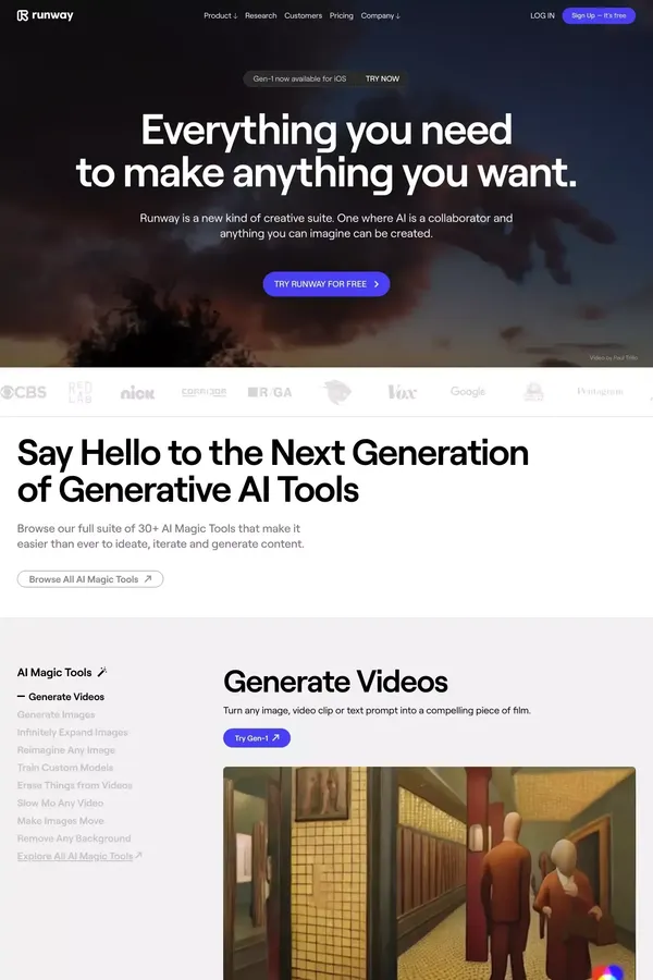 Runway - Everything you need to make anything you want. - Landing design inspiration