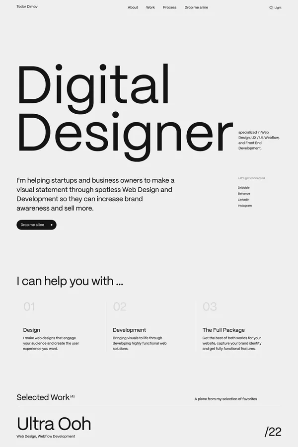 Todor Dimov | Digital Designer - Portfolio design inspiration