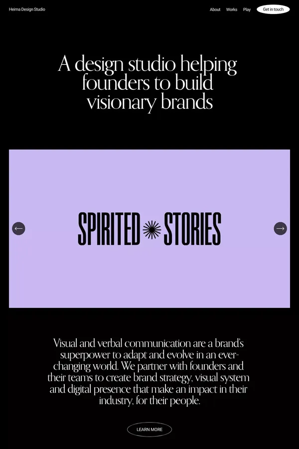 Heima Design Studio - Portfolio design inspiration