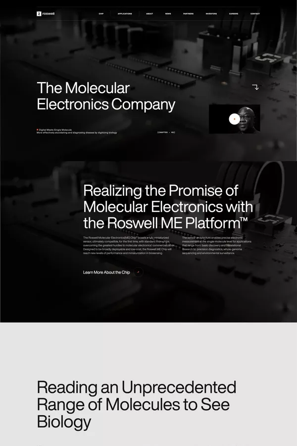 The Molecular Electronics Company - Landing design inspiration