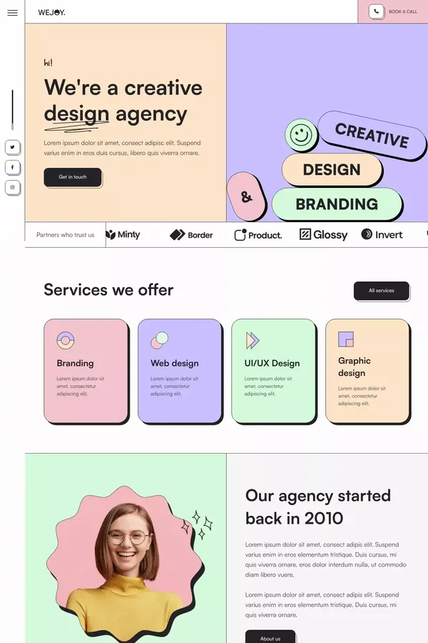 Wejoy - Webflow Ecommerce Website Template - Template design inspiration