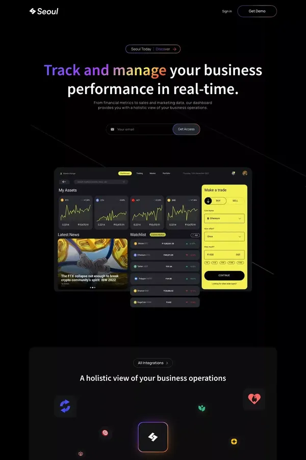 Seoul - Webflow HTML website template - Landing design inspiration