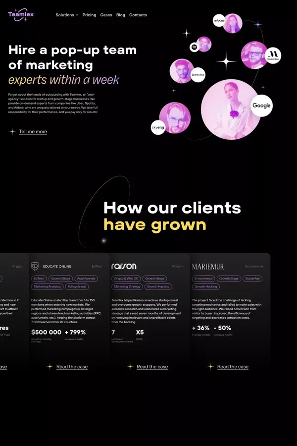 Teamlex - website design inspiration