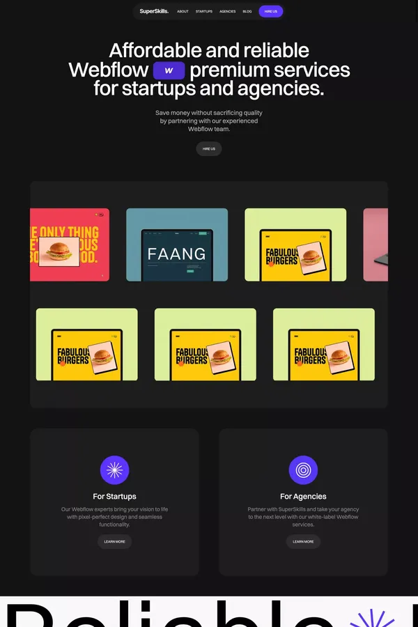SuperSkills | Expert Webflow Development and Site Maintenance - Portfolio design inspiration