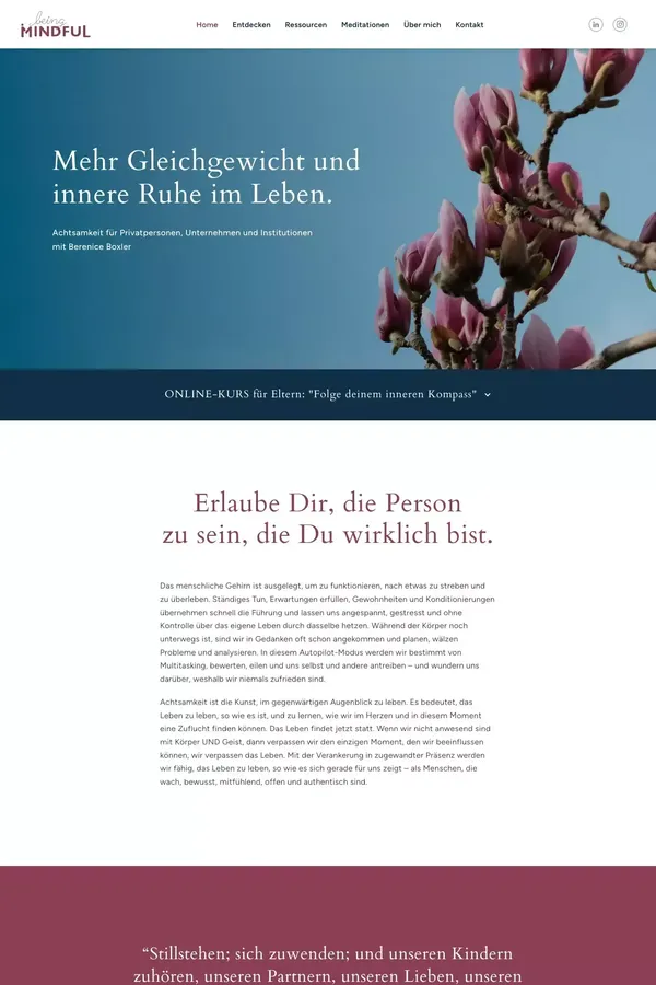 Willkommen | Being Mindful