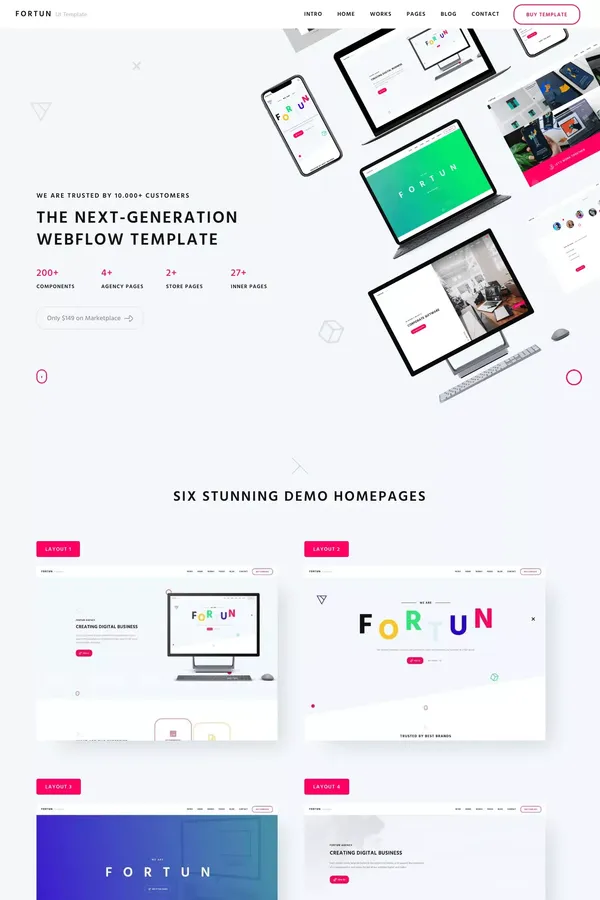 Fortun - Webflow Ecommerce Website Template