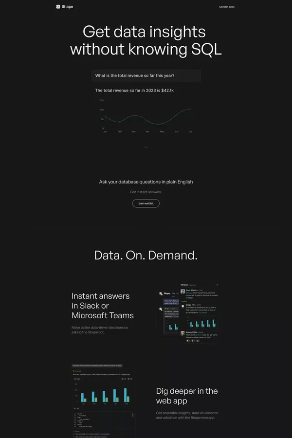 Shape - Landing design inspiration