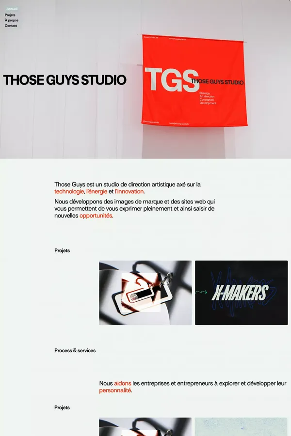 Those Guys Studio - We bring art direction to innovation - Portfolio design inspiration