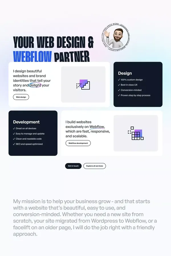 Freelance Web Designer & Webflow Developer | Espoo, Finland