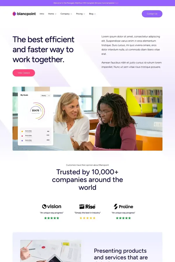 Blancpoint - Webflow HTML website template