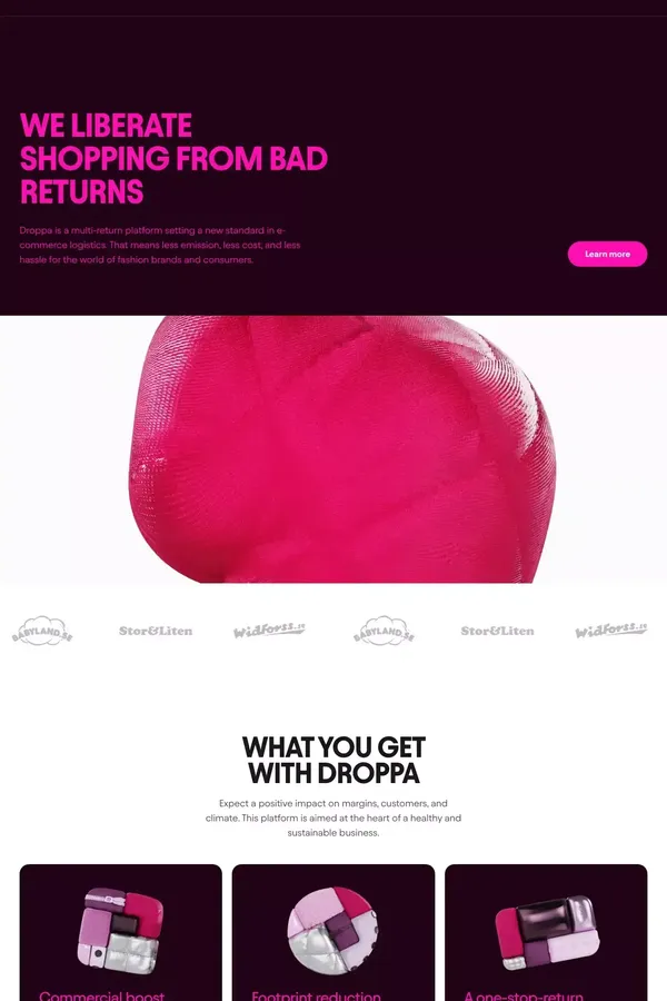 Droppa - website design inspiration