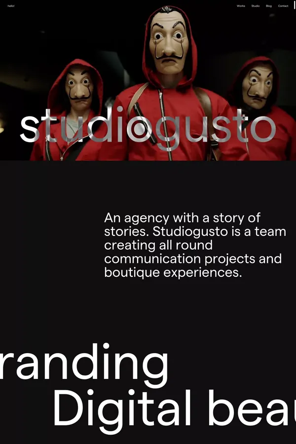 Studiogusto - A Culture–First Creative Agency - Italy / Germany - Portfolio design inspiration