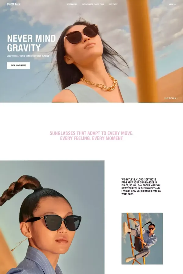 Sweet Pain - Ecommerce design inspiration
