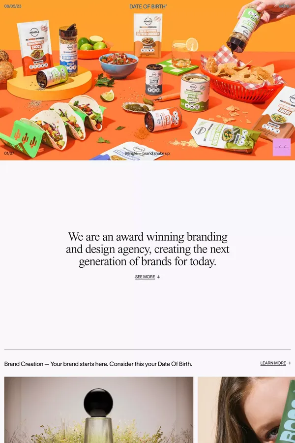 Branding & Design Agency Melbourne | Date Of Birth - Portfolio design inspiration