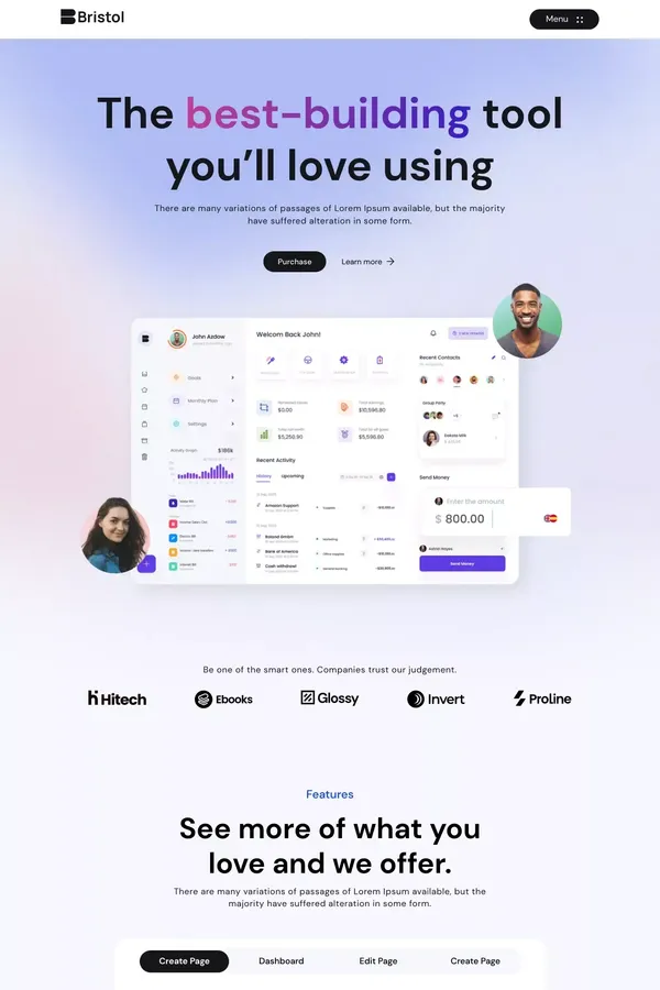 Bristol - Webflow HTML website template - Template design inspiration