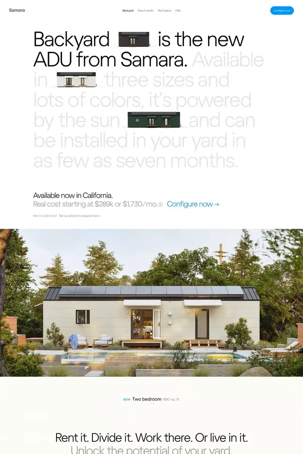 Samara - Landing design inspiration