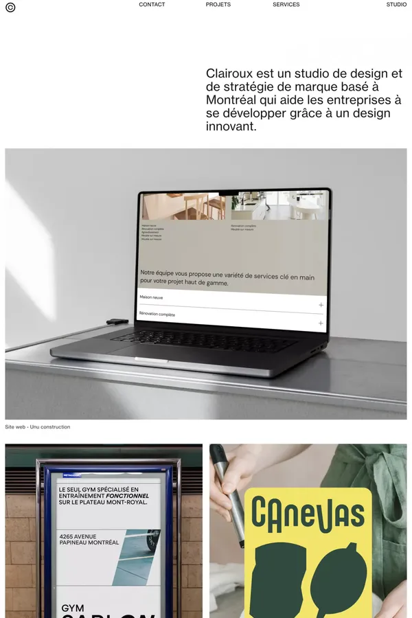Studio de design qui aide les marques à se développer. - Portfolio design inspiration