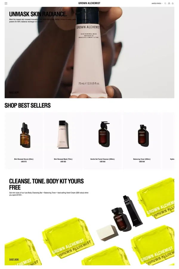 Grown Alchemist Official Site | Biology of Beautiful Skin - Ecommerce design inspiration