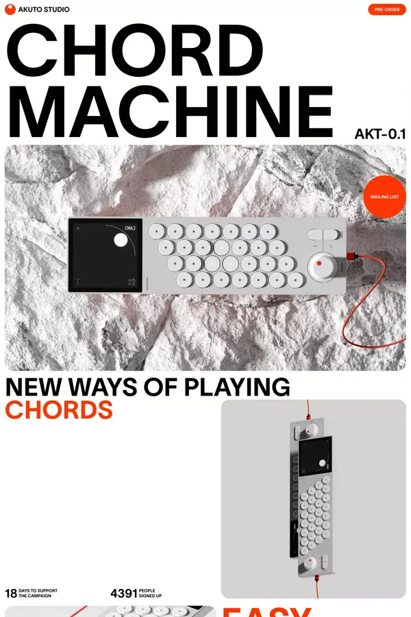 Akuto Studio · Chord Machine AKT-0.1 - Landing design inspiration