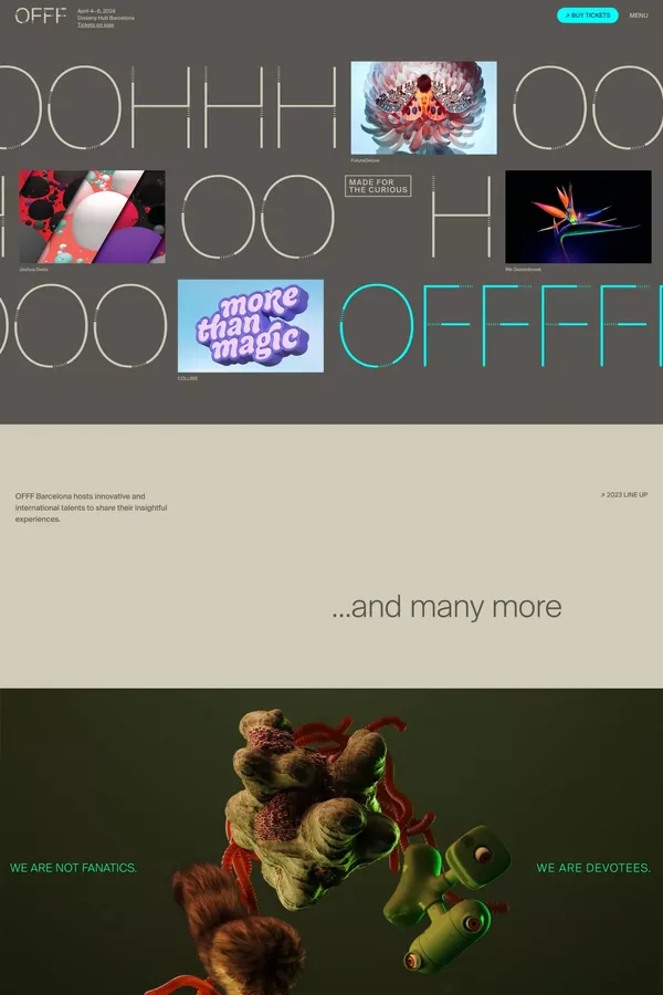 OFFF Barcelona 2024 | A festival of creativity, art and digital design - Other design inspiration