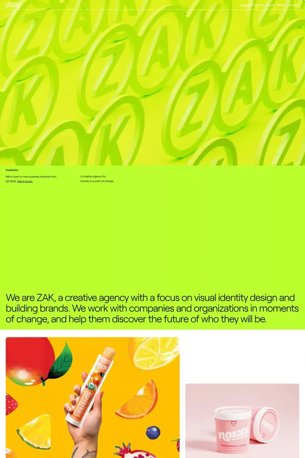 ZAK - Creative Agency - Branding & Visual Identity - Vancouver - Portfolio design inspiration