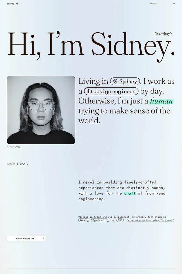 Sidney Alcantara - Portfolio design inspiration