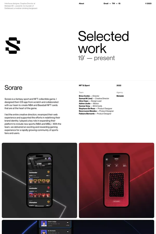 Samuel Medvedowsky — Interface Designer & Craft Specialist - Portfolio design inspiration