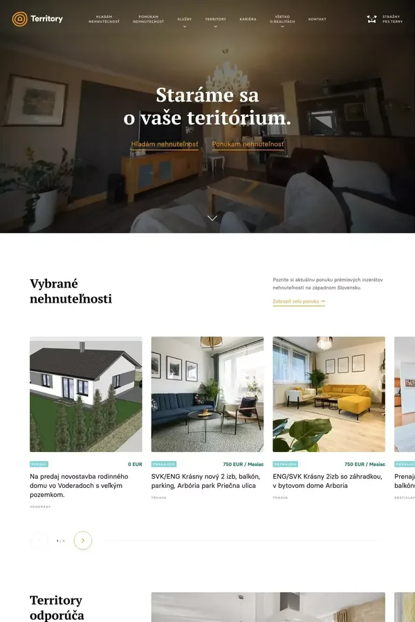 Territory real estate - website design inspiration