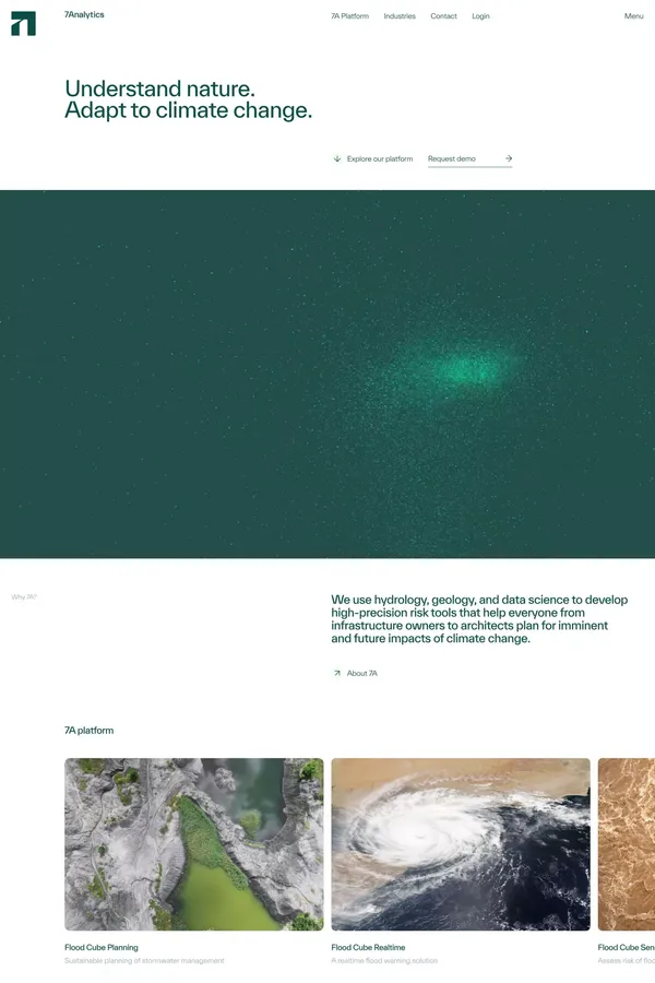 7Analytics - Landing design inspiration