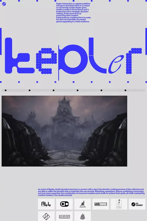 Kepler Interactive - Portfolio design inspiration