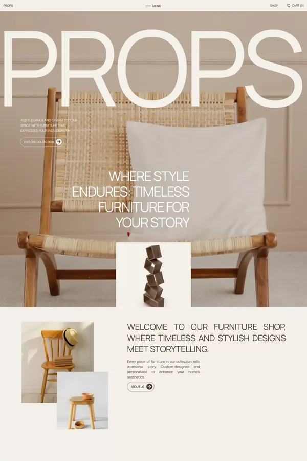 Props - Ecommerce design inspiration