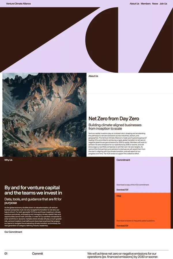 Home | Venture Climate Alliance - Portfolio design inspiration