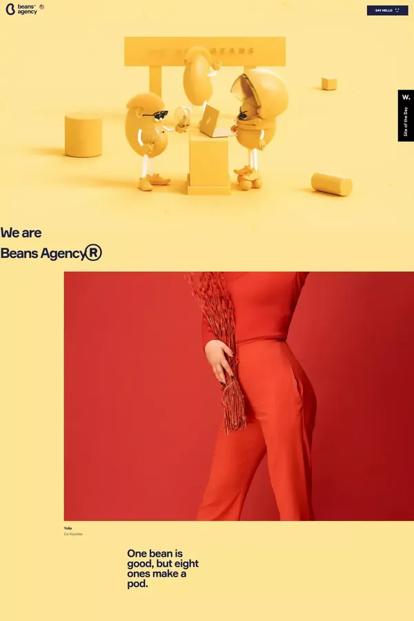 Beans Agency - Landing design inspiration