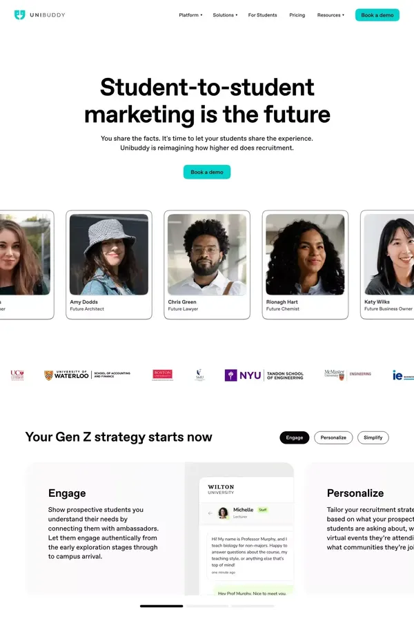 Unibuddy | Student-to-student recruitment at scale