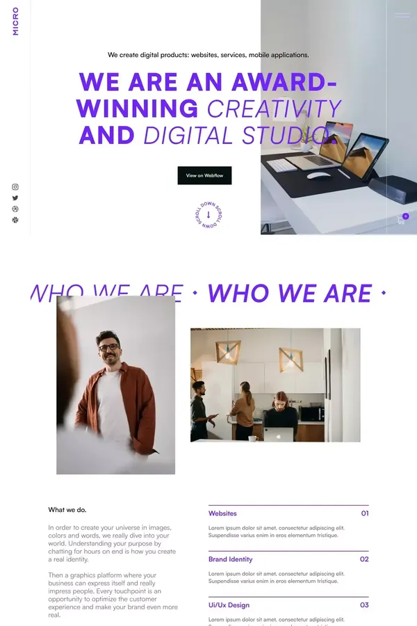 Micro - Webflow Ecommerce website template