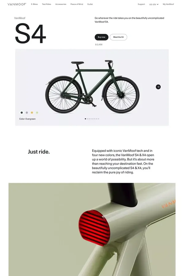VanMoof S4 | VanMoof - Landing design inspiration