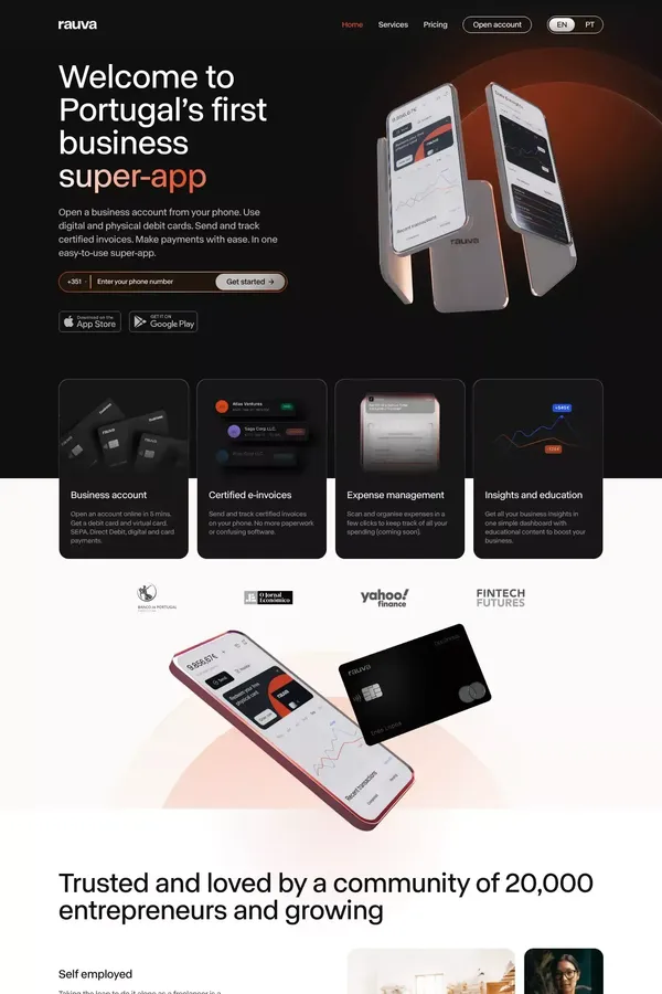 Rauva - Landing design inspiration