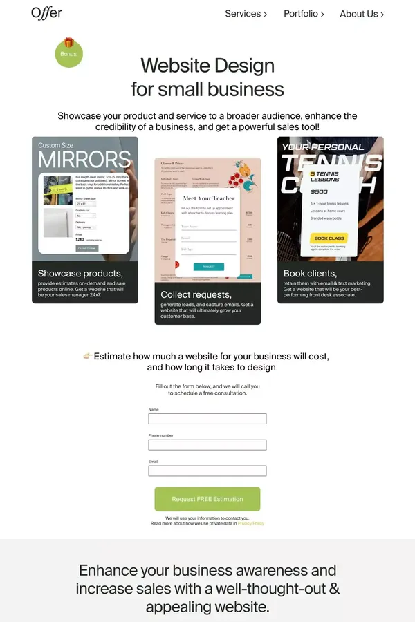 Website Design | Offer Marketing Agency - Product listing design inspiration