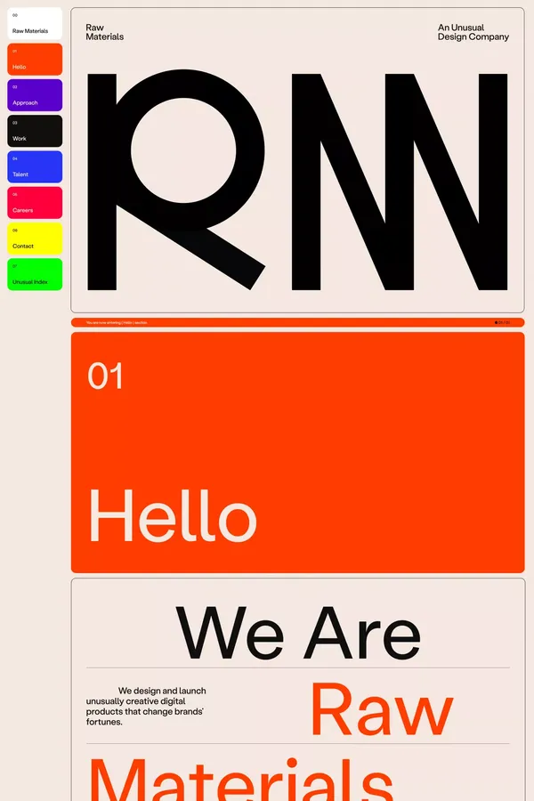 Raw Materials | An Unusual Design Company - Portfolio design inspiration