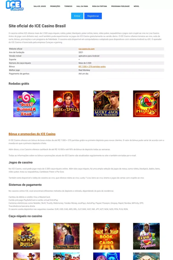 Ice Casino Brasil - Registro no cassino ➡️ Clique! - website design inspiration